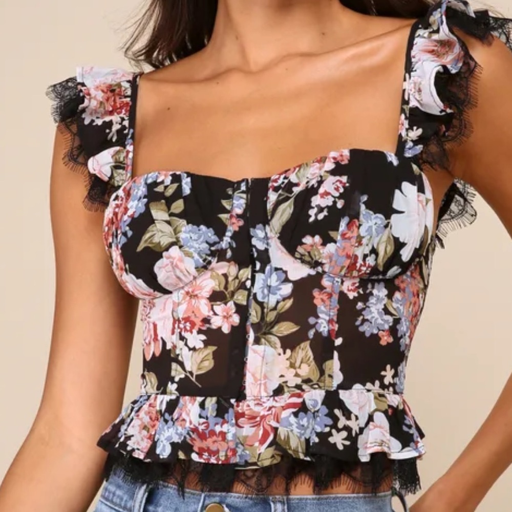 floral corset top